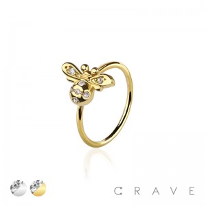 DOUBLE LINE FAKE NOSE HOOP LIP RING 316L SURGICAL STEEL