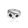 ACE OF SPADE STAINLESS STEEL BIKER RING