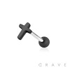 ACRYLIC CROSS TOP 316L SURGICAL STEEL BARBELL