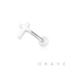 ACRYLIC CROSS TOP 316L SURGICAL STEEL BARBELL