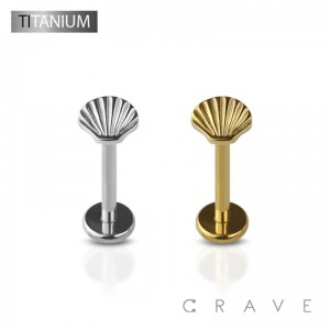 IMPLANT GRADE SOLID TITANIUM INTERNALLY THREADED SEA SHELL TOP LABRET SET