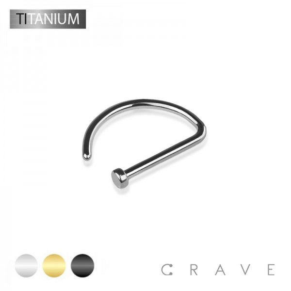 IMPLANT GRADE TITANIUM D-SHAPE FLAT NOSE HOOP