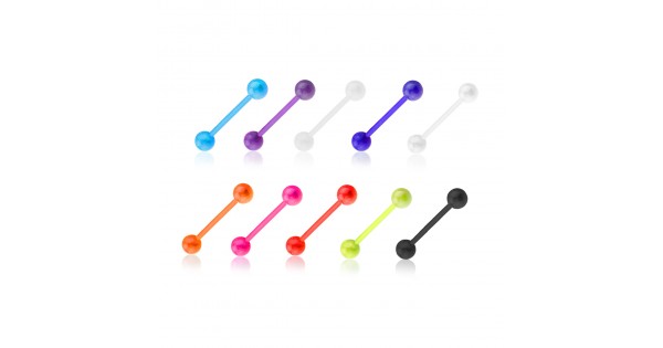 thumbnail image 2 of Bio Flex Curve Barbell Eyebrow Ring With UV Ball, 16G 5/16" Or 3/8", Multi-Color, Made In Korea 2 of 5