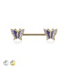 BUTTERFLY 316L SURGICAL STEEL BARBELL NIPPLE BAR