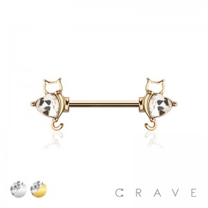 CAT END 316L SURGICAL STEEL NIPPLE BAR