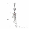 PLANET STAR DANGLE 316L SURGICAL STEEL NAVEL BELLY RING
