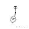 HEART 316L SURGICAL STEEL NAVEL BELLY RING