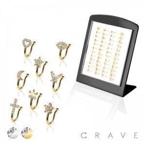 48PCS OF ASSEMBLED DESIGN NOSE FAKE CLIP ON L-STAND