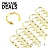 50PCS GOLD PLATED OVER 316L SURGICAL STEEL BASIC SIZE HORSESHOE WITH SPIKE