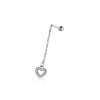 HEART CHAIN 316L SURGICAL STEEL CARTILAGE BARBELL