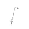 CROSS CHAIN 316L SURGICAL STEEL CHAIN CARTILAGE BARBELL