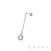 O SHAPE CHAIN 316L SURGICAL STEEL CHAIN CARTILAGE BARBELL