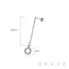 O SHAPE CHAIN 316L SURGICAL STEEL CHAIN CARTILAGE BARBELL