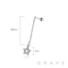STAR CHAIN 316L SURGICAL STEEL CHAIN CARTILAGE BARBELL