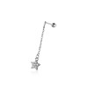 FLOWER CHAIN 316L SURGICAL STEEL CHAIN CARTILAGE BARBELL