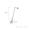 FLOWER 316L SURGICAL STAINLESS STEEL CARTILAGE BARBELL
