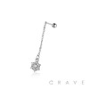 SNOW FLAKE 316L SURGICAL STEEL CHAIN CARTILAGE BARBELL