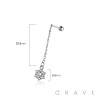 SNOW FLAKE 316L SURGICAL STEEL CHAIN CARTILAGE BARBELL