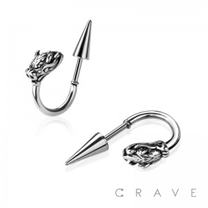 DRAGON HEAD 316L SURGICAL STEEL SPIKE STUD