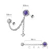 STARBURST 316L SURGICAL STEEL CHAIN CARTILAGE BARBELL