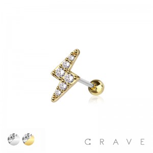 LIGHTNING 316L SURGICAL STEEL CARTILAGE BARBELL