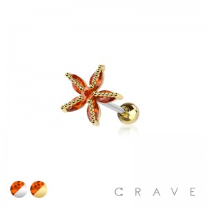 STARFISH 316L SURGICAL STEEL CARTILAGE BARBELL