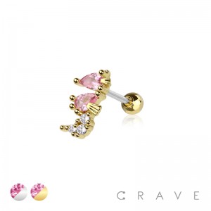 SEAHORSE 316L SURGICAL STEEL CARTILAGE BARBELL