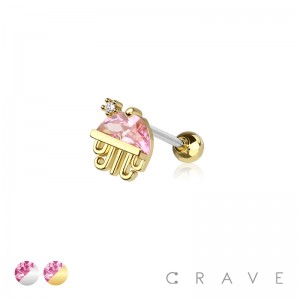 JELLYFISH 316L SURGICAL STEEL CARTILAGE BARBELL