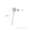 FLOWER 316L SURGICAL STEEL CHAIN CARTILAGE BARBELL