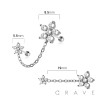 DOUBLE FLOWER 316L SURGICAL STEEL CHAIN CARTILAGE BARBELL