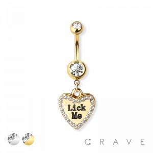 L*** ME DANGLE 316L SURGICAL STEEL NAVEL RING