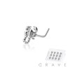 SCORPION TOP 316L SURGICAL STEEL L- SHAPE NOSE RING