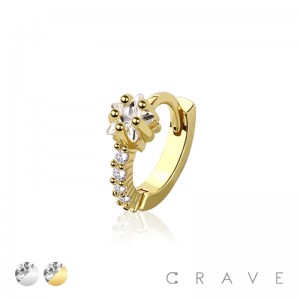 STAR 316L SURGICAL STEEL HINGED SEGMENT HOOP RING