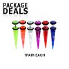 36PCS ACRYLIC FAKE TAPER WITH CLEAR MARBLE PACK