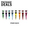 48PCS ACRYLIC FAKE TAPER WITH UV NEON MARBLE PACK 