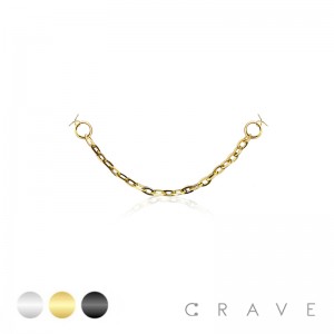 316L SURGICAL STEEL DOUBLE COBLE CHAIN 