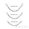 316L SURGICAL STEEL DOUBLE COBLE CHAIN 