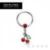 CHERRY DANGLE 316L SURGICAL STEEL CAPTIVE BEAD RING