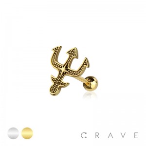 316L SURGICAL STEEL TRIDENT CARTILAGE 