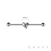 HEART 316L SURGICAL STEEL INDUSTRIAL BARBELL