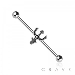 TRIDENT 316L SURGICAL STEEL INDUSTRIAL BARBELL