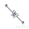 BUTTERFLY 316L SURGICAL STEEL INDUSTRIAL BARBELL 