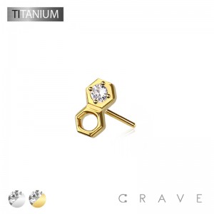 IMPLANT GRADE TITANIUM THREADLESS (PUSH IN) 2 HONEYCOMB THREADLESS TOP (TOP PART ONLY)