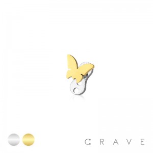 BUTTERFLY HEAD AND BASE DERMAL SET 316L SURGICAL STEEL