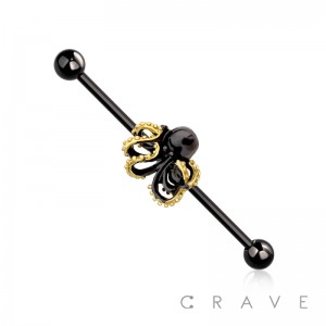 KRAKEN 316L SURGICAL STEEL INDUSTRIAL BARBELL