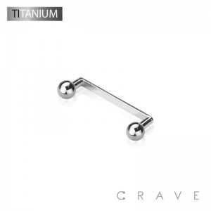 IMPLANT GRADE SOLID TITANIUM PLAIN BALL BASIC FLAT SURFACE BAR