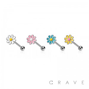 DAISY 316L SURGICAL STEEL TONGUE BARBELL