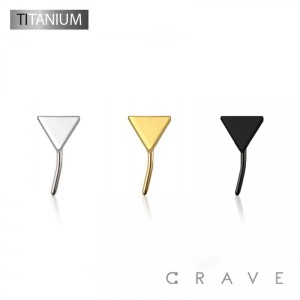 IMPLANT GRADE TITANIUM THREADLESS PUSH IN FLAT TRIANGLE TOP PART (ONLY)