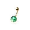 316 L SURGICAL STEEL FISH SCALE BELLY BUTTON RING 