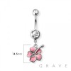 FLOWER 316L SURGICAL STEEL NAVEL RING